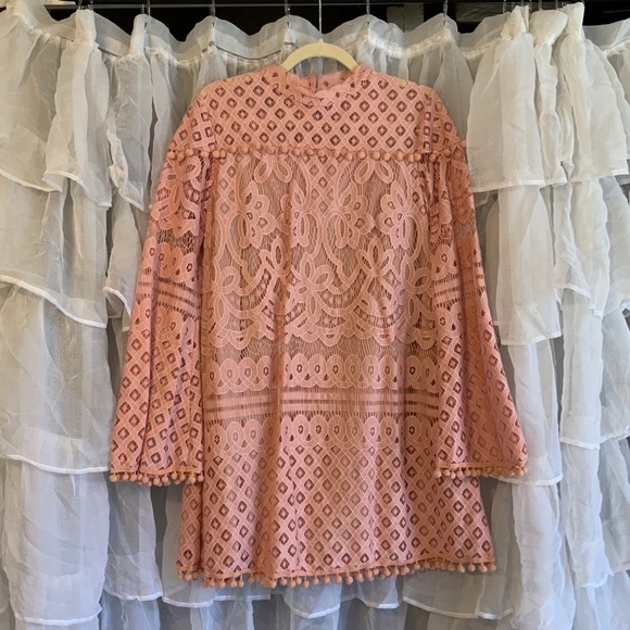 Dresses & Skirts - Retro but modern lace dress with bauble trim